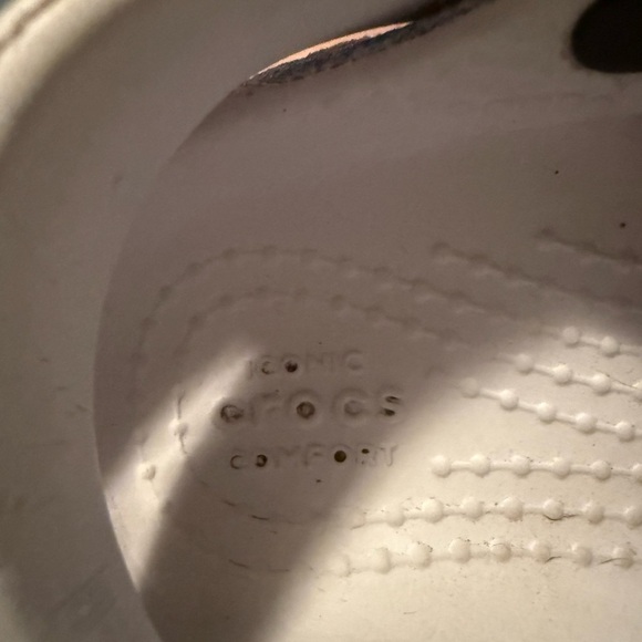 Crocs Lavender Purple Glitter Classic Clog Slip On Waterproof Childs Size 6 - Picture 5 of 7